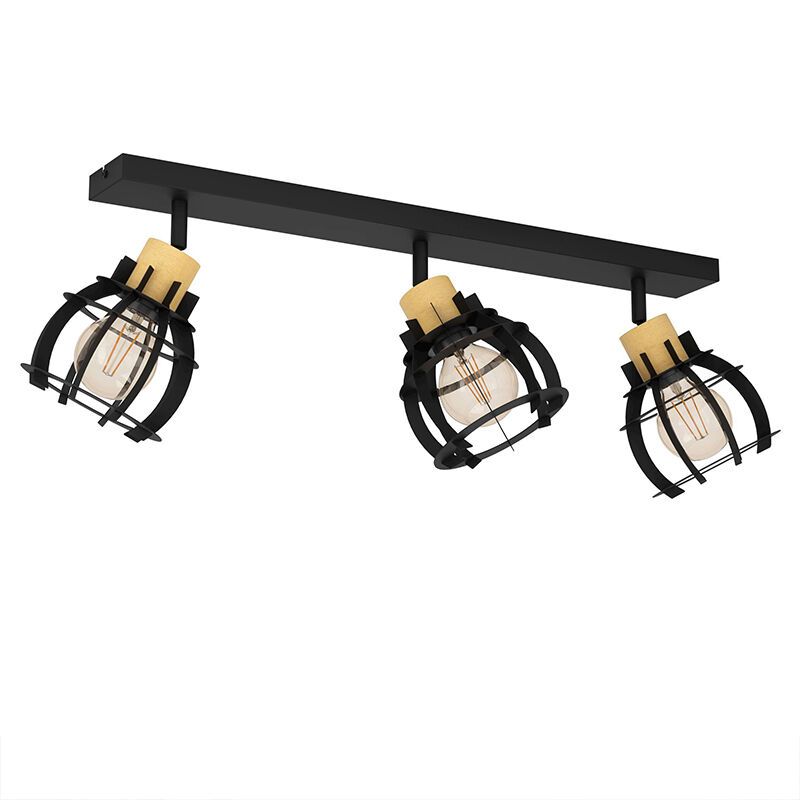 Faretto da soffitto nero in alluminio, Redouan