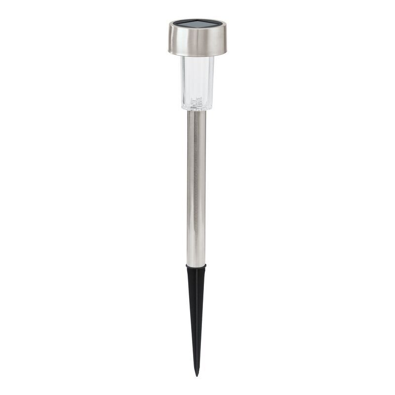 Faretto da giardino argento in acciaio inossidabile, Zora, 0,5W, 3000K LED, IP44, con interruttore