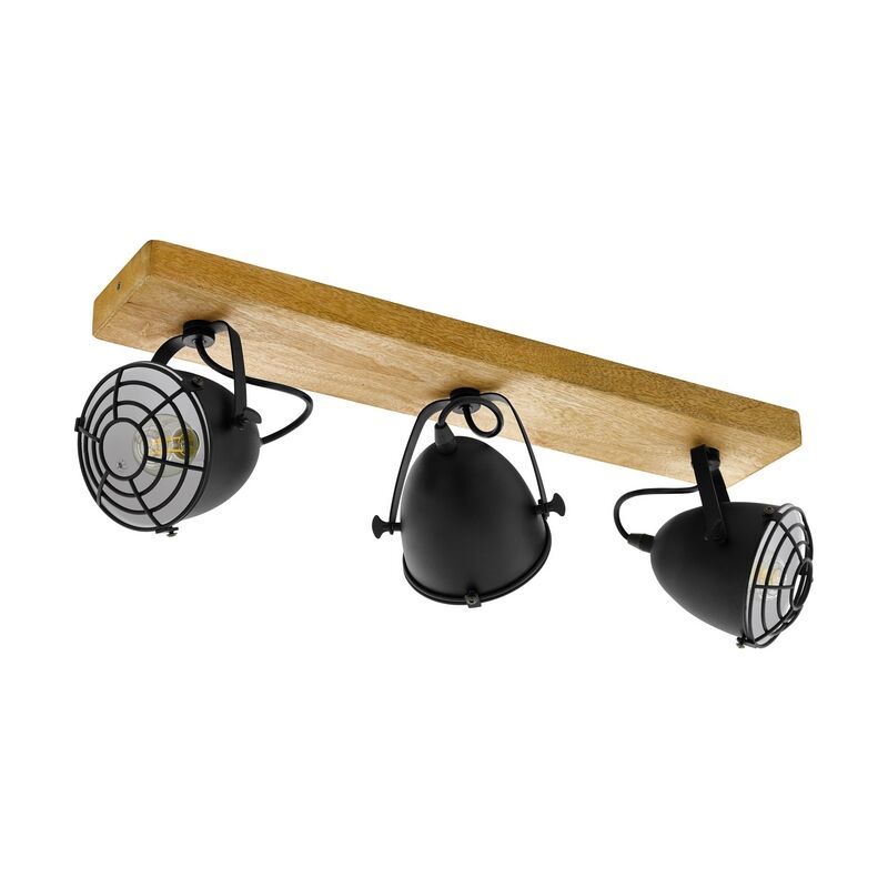 Faretto da soffitto in legno marrone, Pasquale