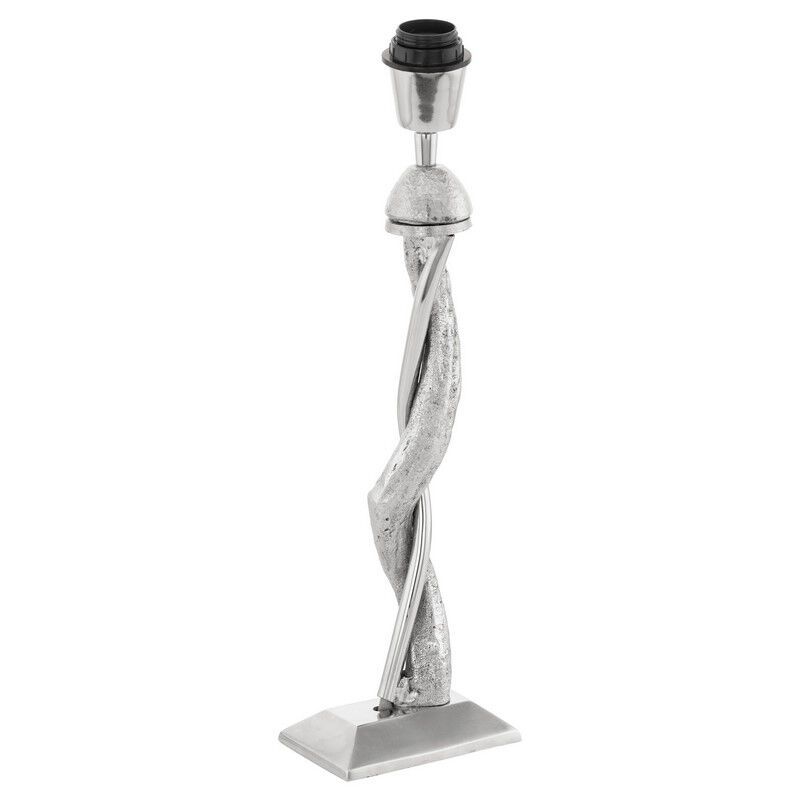 Lampada da tavolo senza paralume in nichel in alluminio, Mason, con interruttore