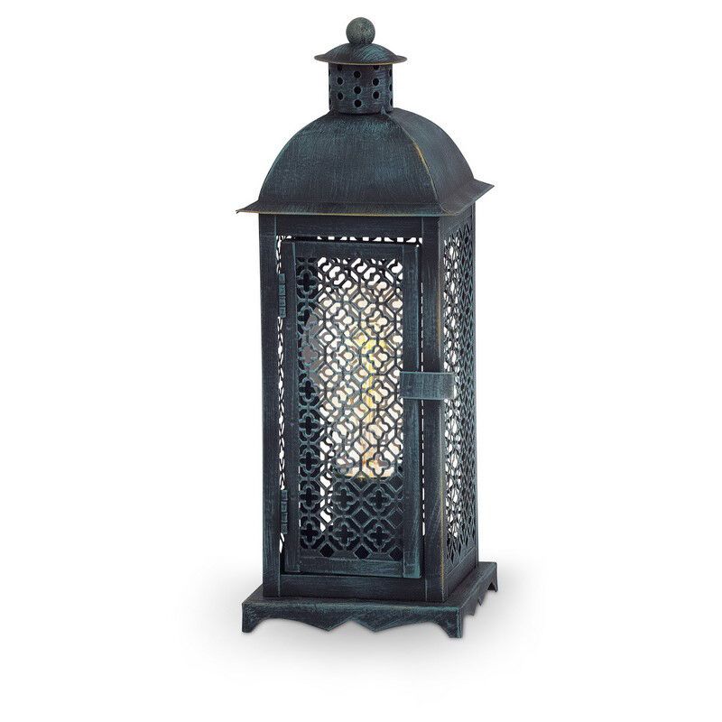 Lampada da tavolo verde metallo, Abdirahman, con interruttore