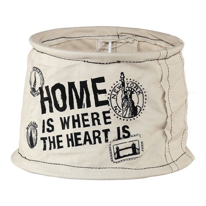 Paralume rurale Noah Tessuto/lino grigio scuro Paralume rurale Noah Tessuto/lino grigio scuro