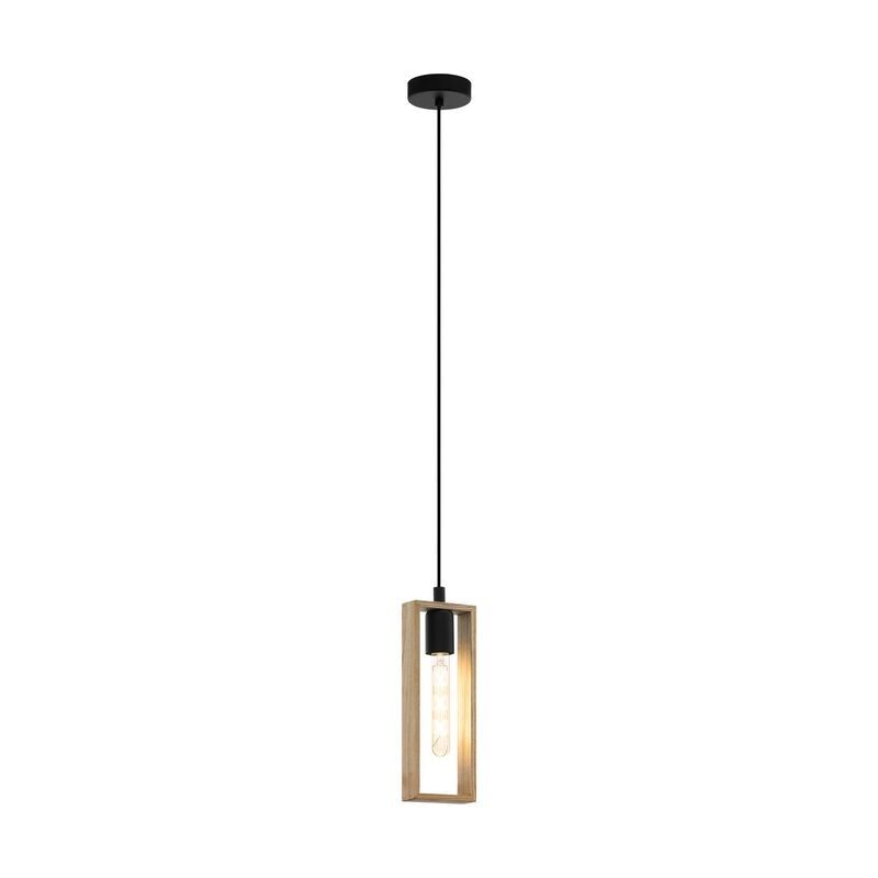Lampada a sospensione in legno marrone, Elroy Lampada a sospensione in legno marrone, Elroy