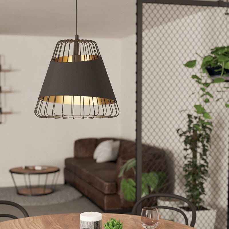 Lampada a sospensione nera metallo, Joost