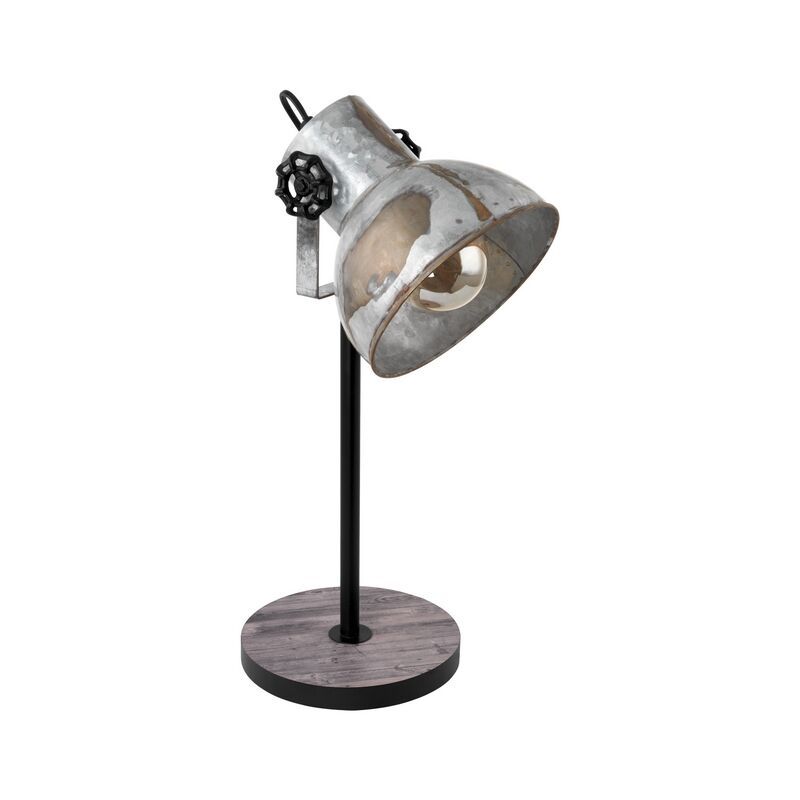 Lampada da tavolo in legno marrone, Angelina, con interruttore