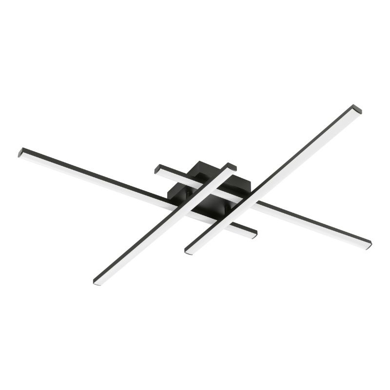 Plafoniera nera in plastica, Vidya, 20W, 4000K LED, dimmer in 3 fasi