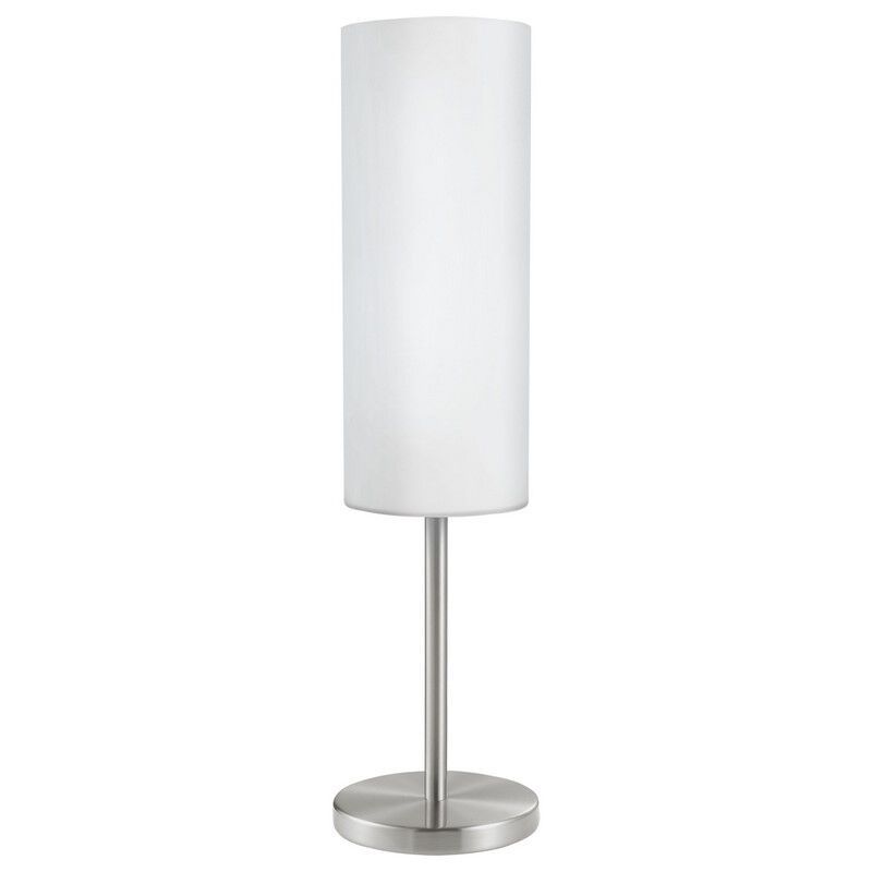 Lampada da tavolo in nichel in vetro, Ciuda, con interruttore Lampada da tavolo in nichel in vetro, Ciuda, con interruttore