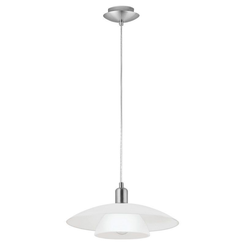 Lampada a sospensione bianca in vetro, Lariana Lampada a sospensione bianca in vetro, Lariana