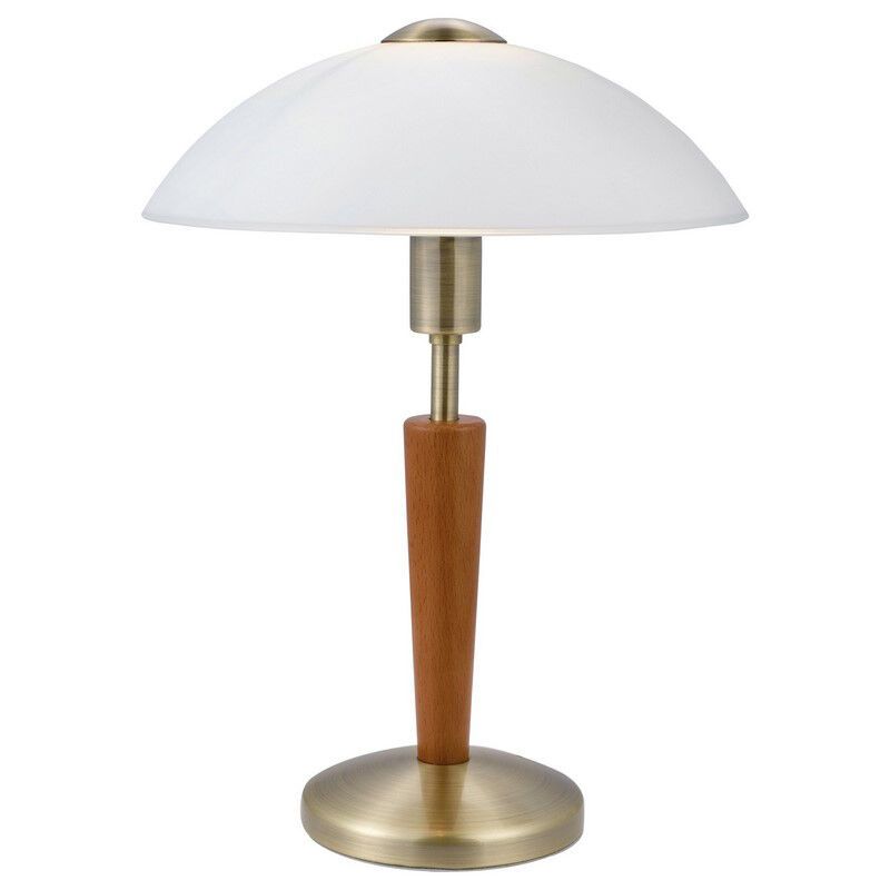 Lampada da tavolo di bronzo in legno, Miam, controllo touch Lampada da tavolo di bronzo in legno, Miam, controllo touch