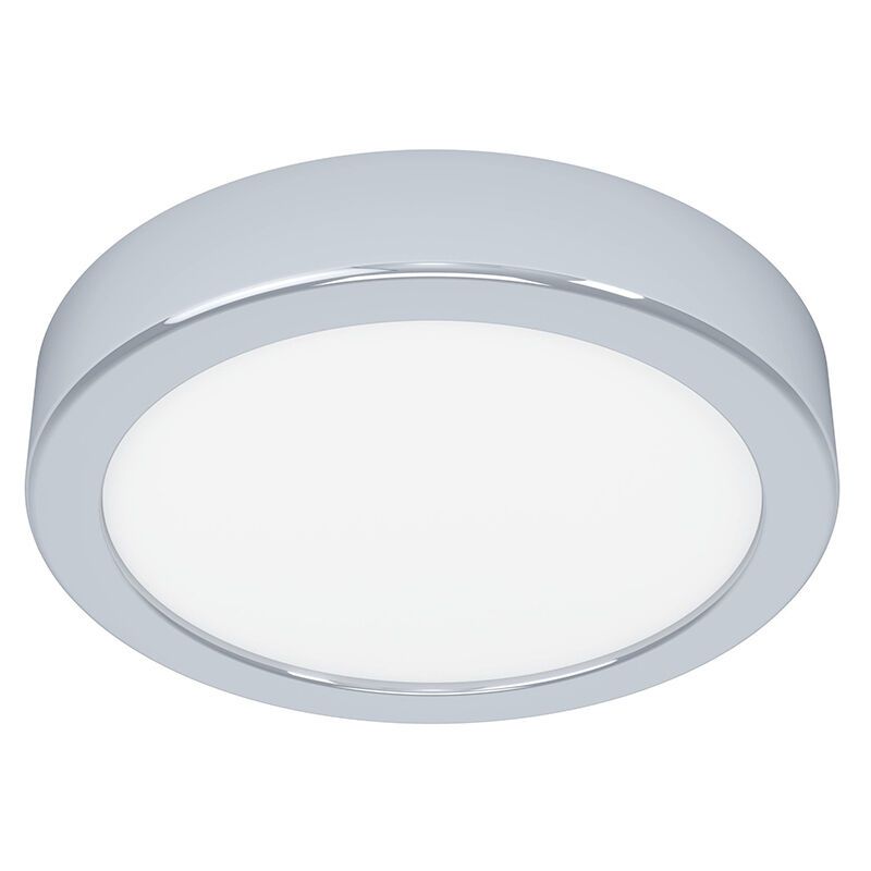 Lampada da soffitto da bagno cromata in plastica, Geraldo, 11W, 3000K LED, IP44