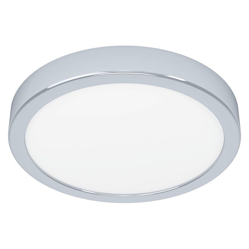Lampada da soffitto da bagno cromata in plastica, Geraldo, 17W, 3000K LED, IP44
