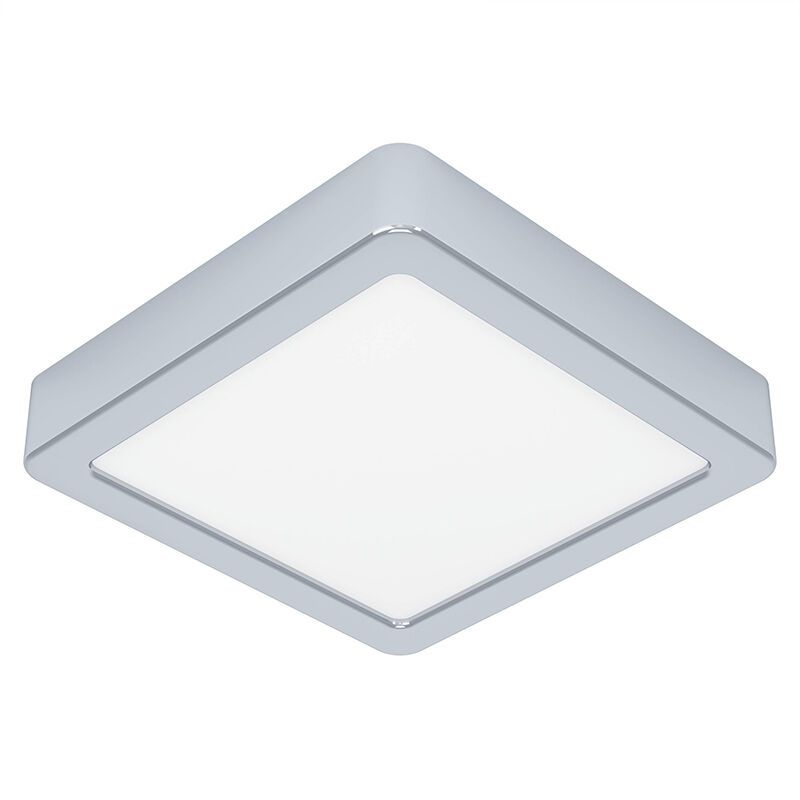 Lampada da soffitto da bagno cromata in plastica, Geraldo, 11W, 3000K LED, IP44