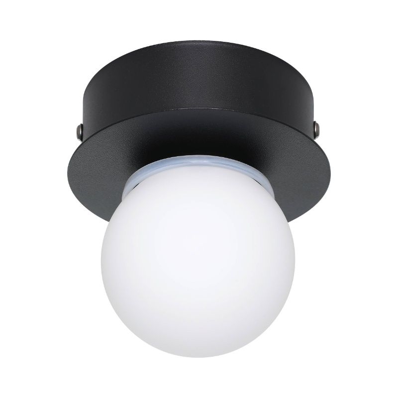 Lampada da soffitto nera in acciaio, Escha, 3,3W, 3000K LED