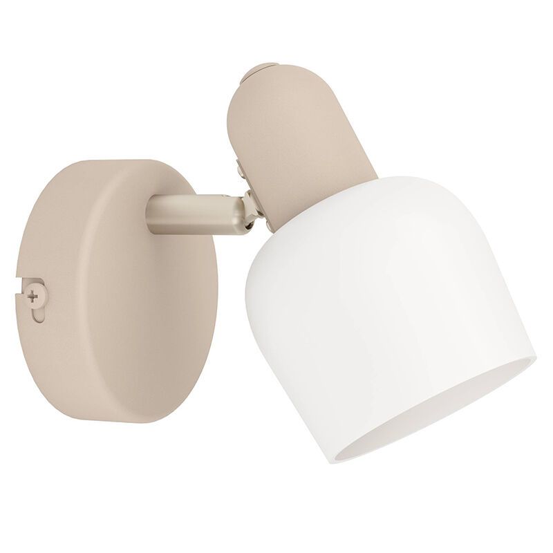 Faretto da parete beige in acciaio, Connor