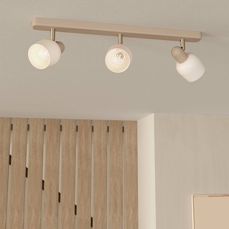 Faretto da soffitto beige in acciaio, Connor