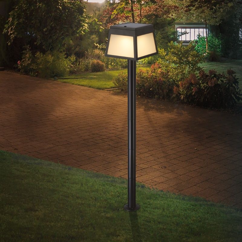 Faretto da giardino solare nero in plastica, Imelda, 7,5W, 3000K LED, IP65