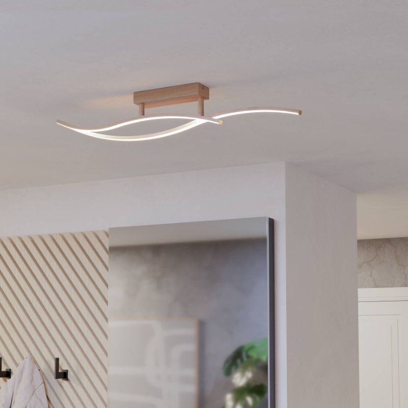 Lampada da soffitto marrone in acciaio, Tevin, 12W, 4000K LED