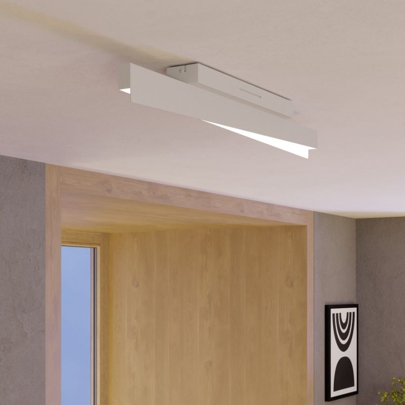 Plafoniera smart bianca in plastica, Birkan, 13,5W, RGBW LED, con telecomando