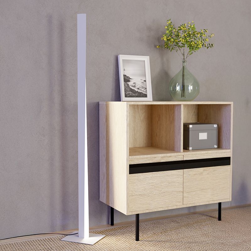 Lampada da terra bianca in plastica, Birkan, 10,5W, RGBW LED, con telecomando Lampada da terra bianca in plastica, Birkan, 10,5W, RGBW LED, con telecomando