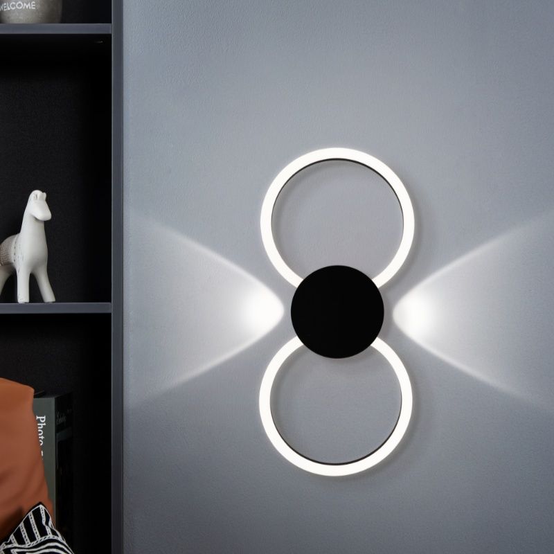 Applique da parete nera in alluminio, Vixa, 20W, 3000K LED