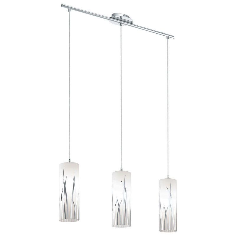 Lampada a sospensione cromata in vetro, Ilyas