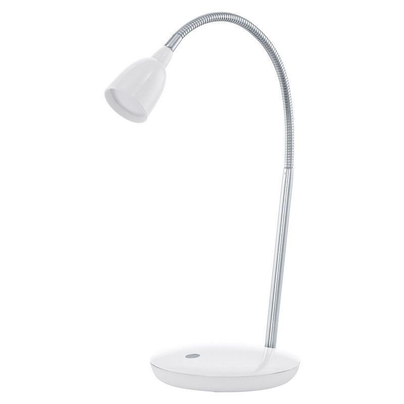 Lampada da scrivania bianca in plastica, Matteo, 3W, 3000K LED, con interruttore Lampada da scrivania bianca in plastica, Matteo, 3W, 3000K LED, con interruttore