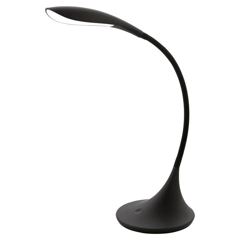 Lampada da scrivania nera in plastica, Lovisa, 5W, 3000K LED, controllo touch Lampada da scrivania nera in plastica, Lovisa, 5W, 3000K LED, controllo touch