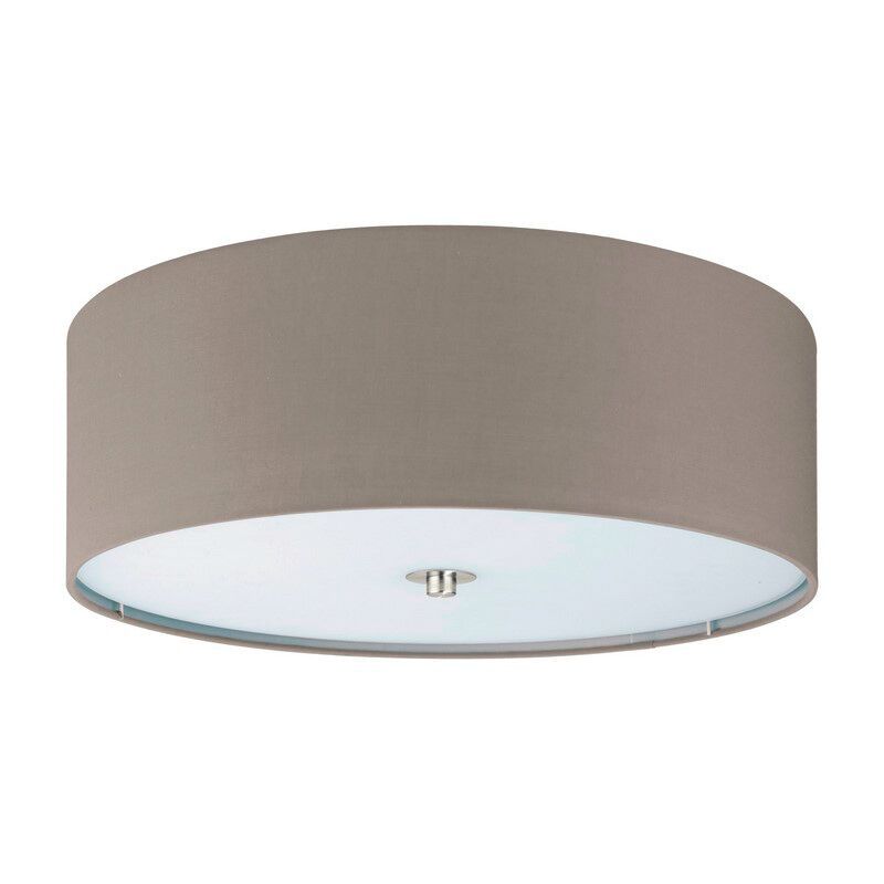 Lampada da soffitto tortora in tessuto, Abano Lampada da soffitto tortora in tessuto, Abano