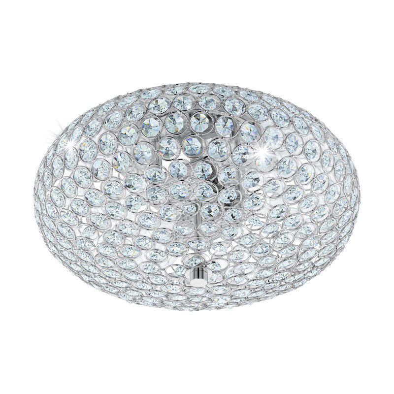 Lampada da soffitto cromata in vetro, Annamarie Lampada da soffitto cromata in vetro, Annamarie