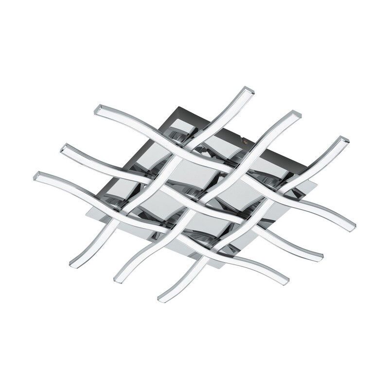 Lampada da soffitto cromata in acciaio, Arantxa, 36W, 3000K LED Lampada da soffitto cromata in acciaio, Arantxa, 36W, 3000K LED