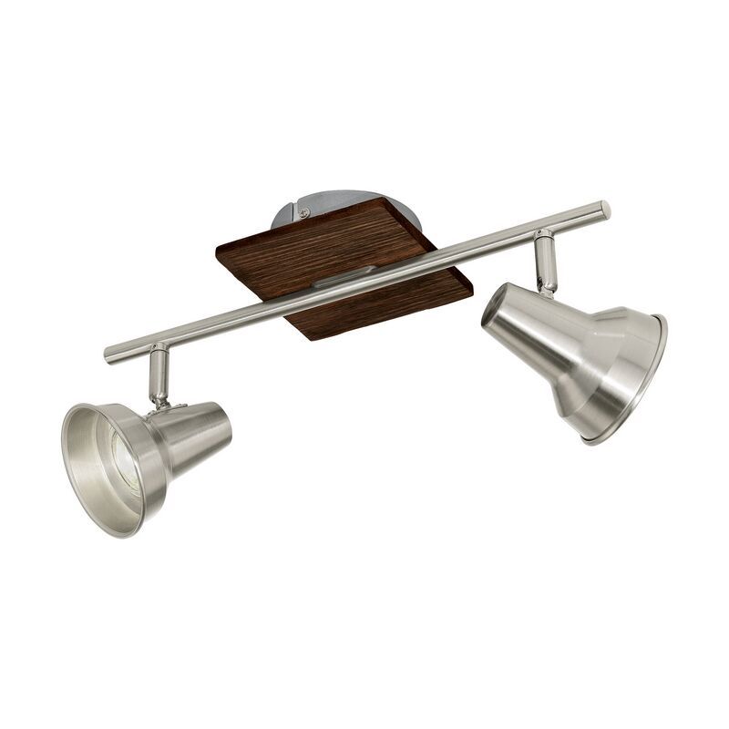 Faretto da soffitto in legno marrone, Olmo