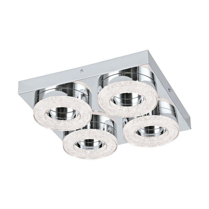 Applique da parete cromata in plastica, Arjo, 4W, 3000K LED