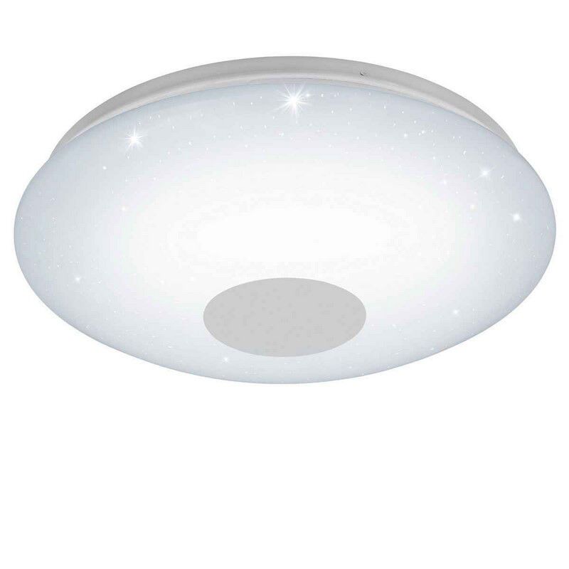 Lampada da soffitto bianca in plastica, Barbera, 30W, bianco regolabile tra caldo e freddo LED