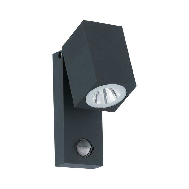 Applique da esterno con sensore di movimento antracite in alluminio, Davey, IP44 Applique da esterno con sensore di movimento antracite in alluminio, Davey, IP44