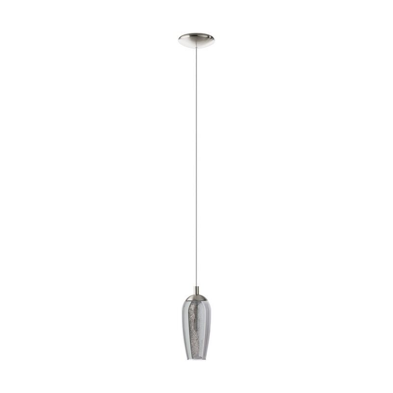 Lampada a sospensione in nichel in vetro, Olcay Lampada a sospensione in nichel in vetro, Olcay