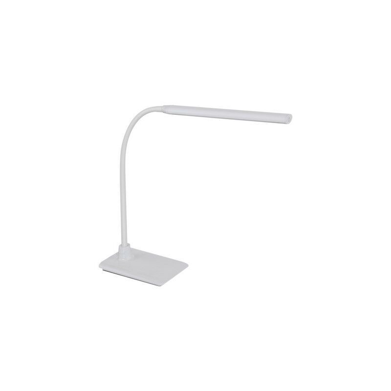 Lampada da scrivania bianca in plastica, Brennan, 5W, 4000K LED, controllo touch