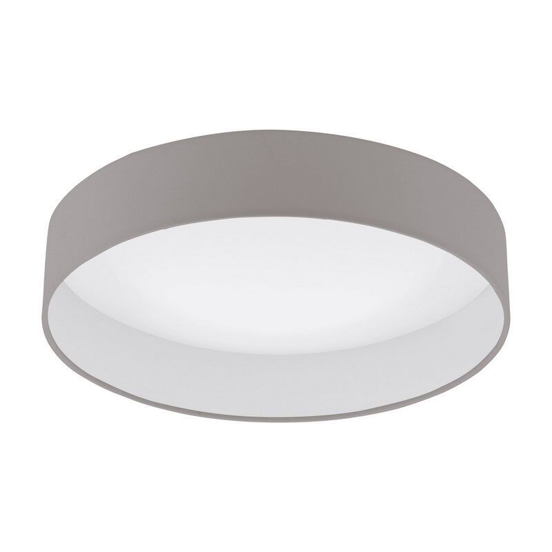Lampada da soffitto tortora in tessuto, Guido, 18W, 3000K LED