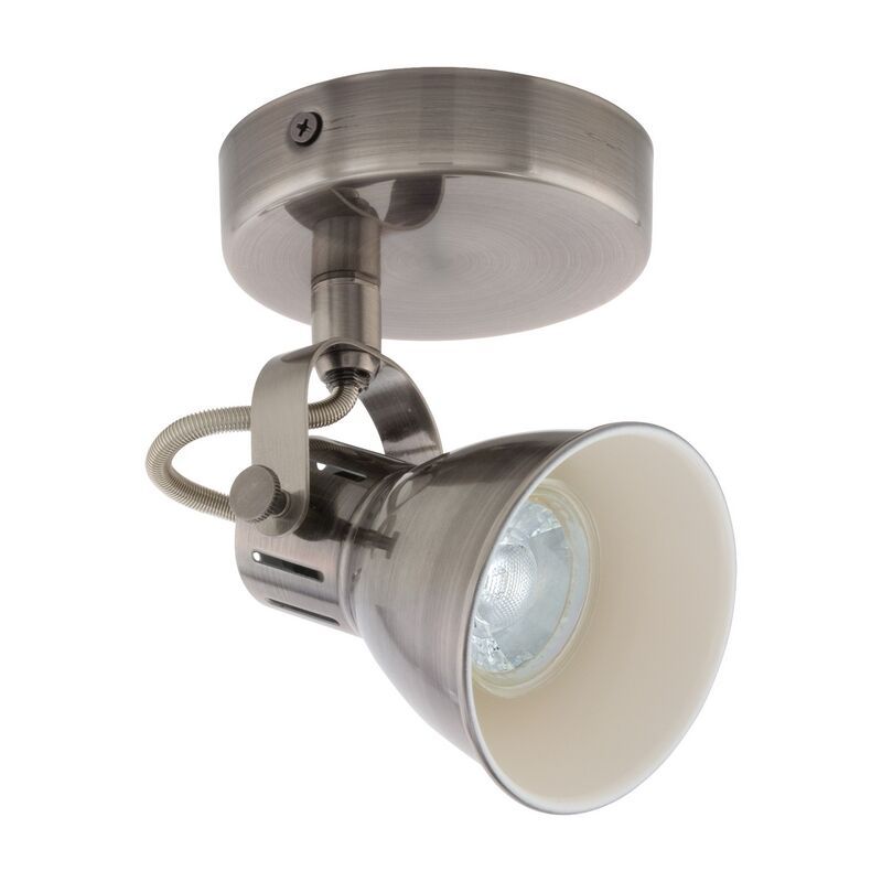 Faretto da soffitto crema in acciaio, Tinke