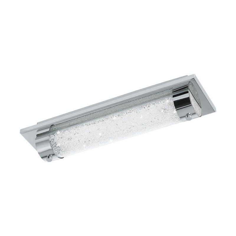 Lampada da soffitto cromata in vetro, Iris, 8W, 4000K LED, IP44