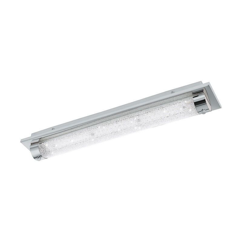 Lampada da soffitto cromata in vetro, Iris, 19W, 4000K LED, IP44