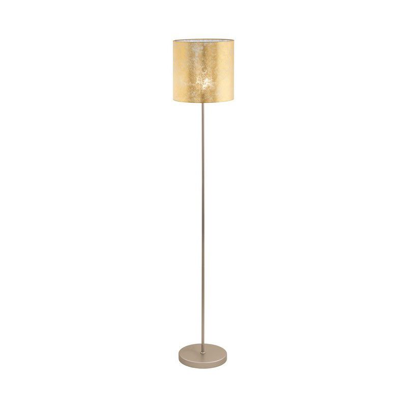 Lampada da terra beige metallo, Megan, con interruttore Lampada da terra beige metallo, Megan, con interruttore