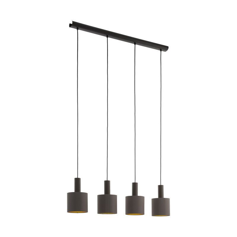 Lampada a sospensione marrone in tessuto, Mies