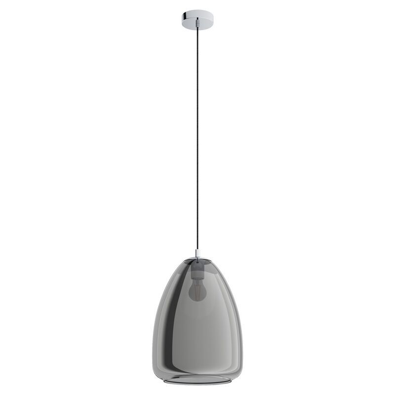 Lampada a sospensione cromata in vetro, Fredericus Lampada a sospensione cromata in vetro, Fredericus
