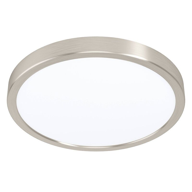 Plafoniera smart in nichel in plastica, Geraldo, 19,5W, bianco regolabile tra caldo e freddo LED, IP44