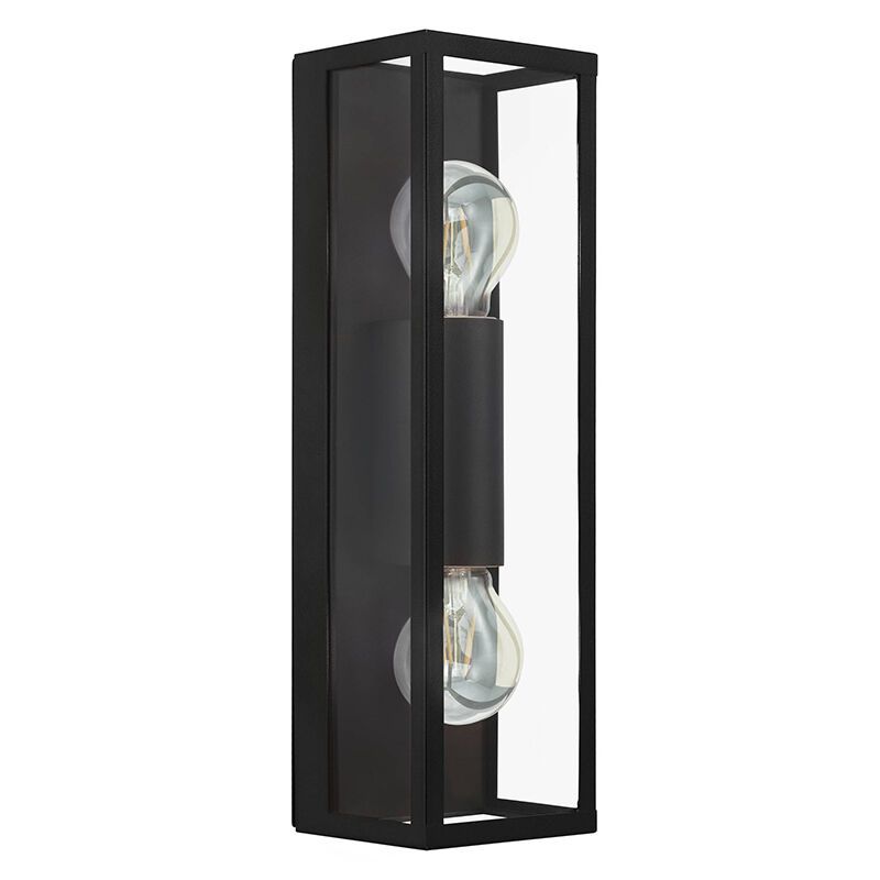 Applique per bagno nera in vetro, Amadou, IP44