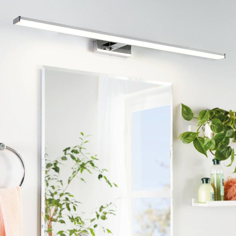 Lampada per specchio cromata in plastica, Nancy, 13,5W, 4000K LED, IP44