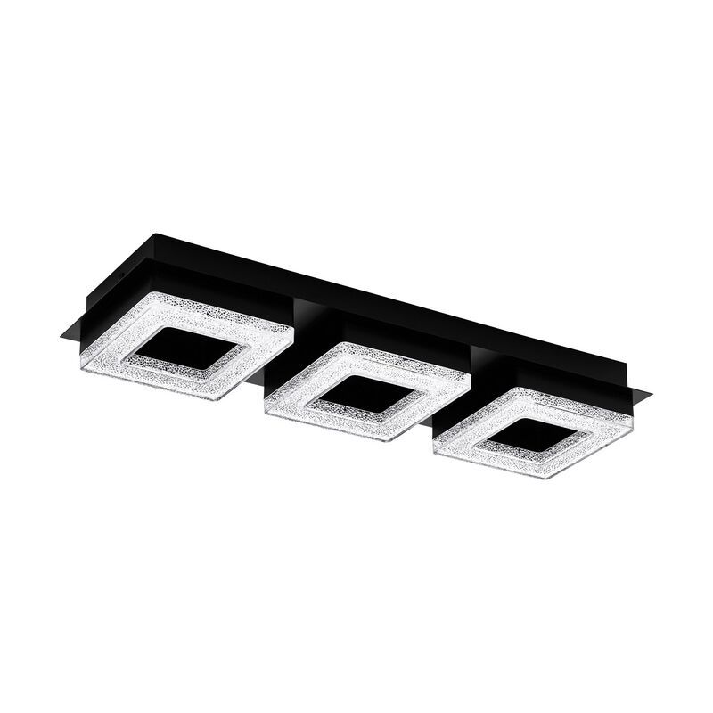 Plafoniera nera in acciaio, Arjo, 4W, 3000K LED