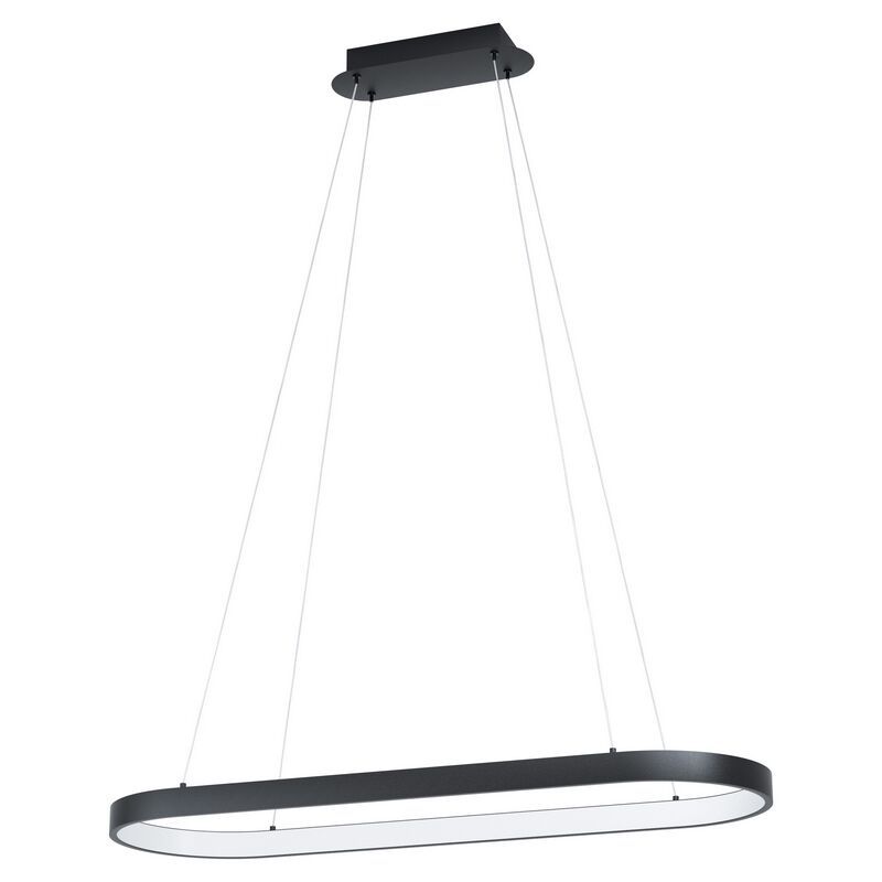 Lampada a sospensione nera in plastica, Maira, 30W, 3000K LED