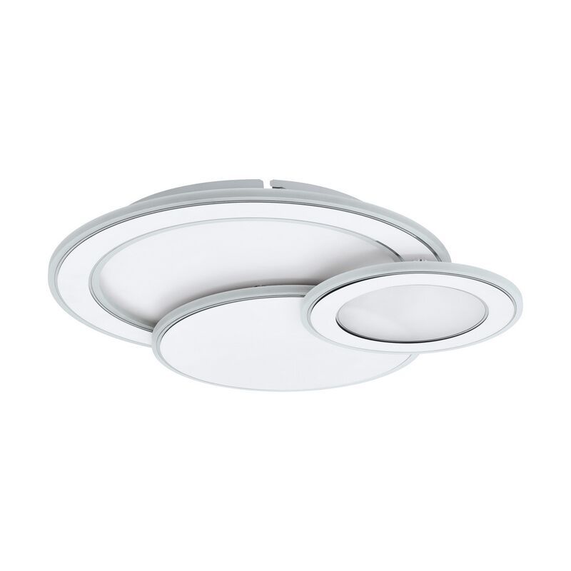 Plafoniera cromata in acciaio, Everdina, 11W, colore regolabile LED Plafoniera cromata in acciaio, Everdina, 11W, colore regolabile LED