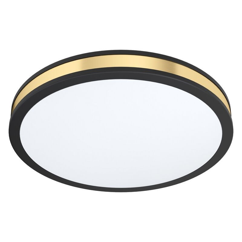 Plafoniera nera in acciaio, Rivano, 24W, 3000K LED Plafoniera nera in acciaio, Rivano, 24W, 3000K LED